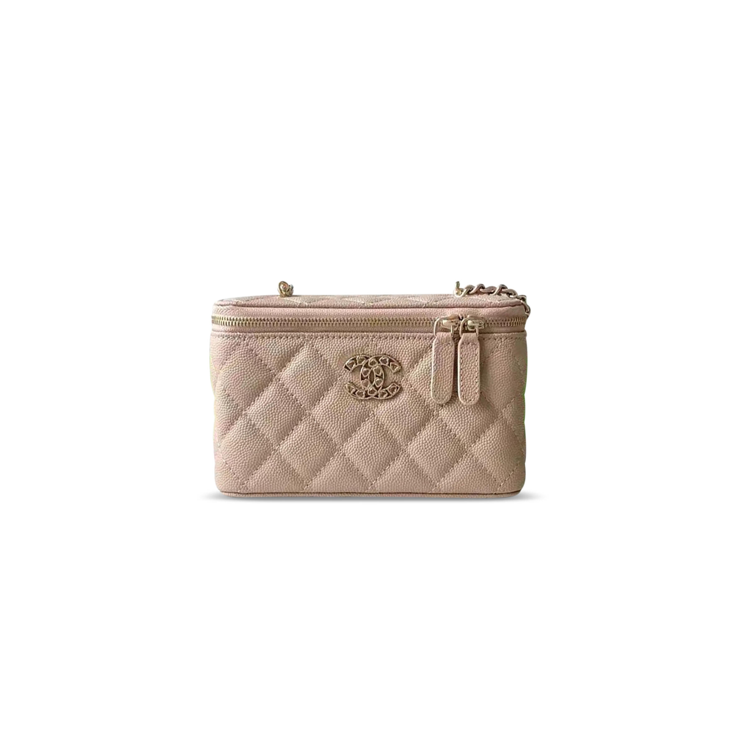 CHANEL 25P CHAIN BOX BAG CAVIAR AP4530 (17*9.5*8cm)